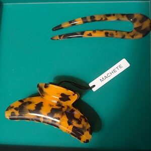 Machete Tortoise Hair Clip and Pin Set